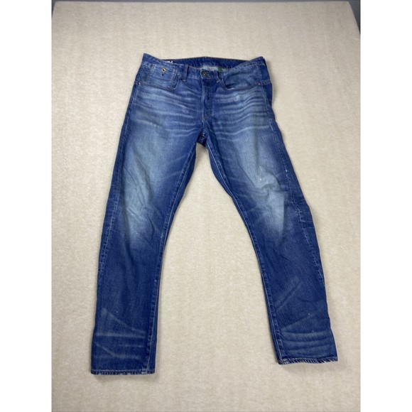 G-Star Other - G-Star RAW Mens Blue Denim 3D Straight Tapered Jeans Size W33 L32 Read D…